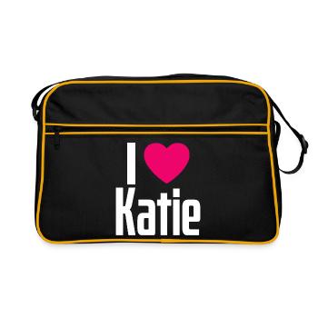 I Love Katie Pink Heart I Love Katie - Retro Bag - black/gold - Front
