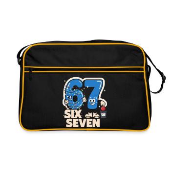 67 Six Seven Anti Noël Italien drôle B - Sac Retro - noir/or - Devant