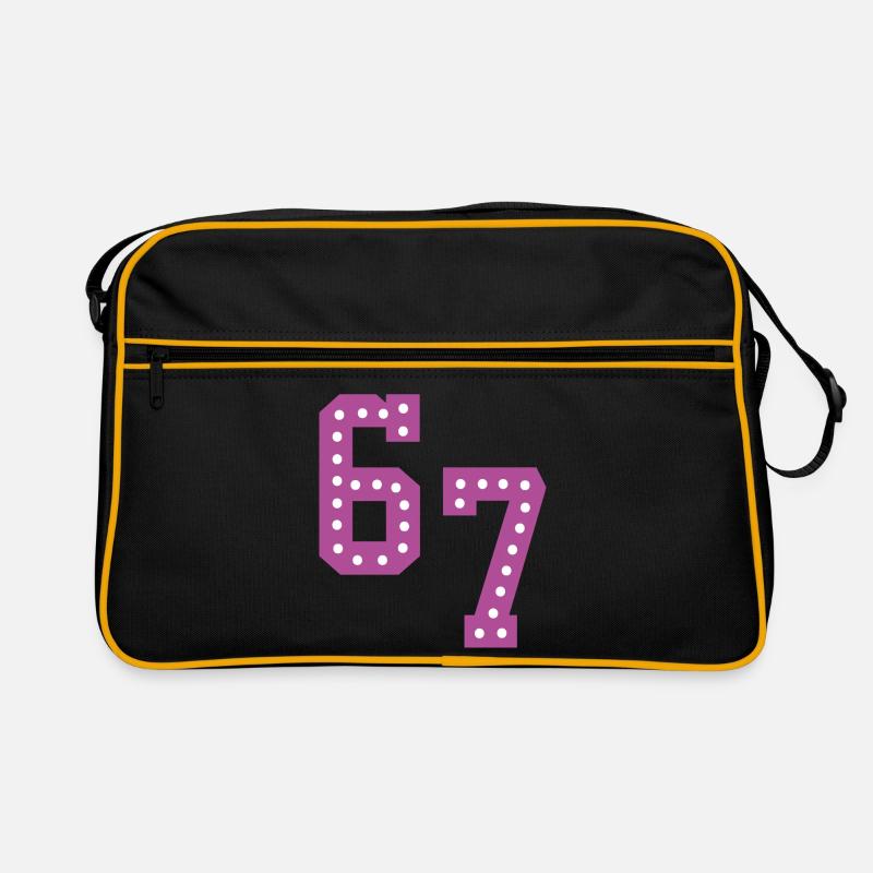 6 7 – Un design de texte minimaliste tendance, Sac Retro