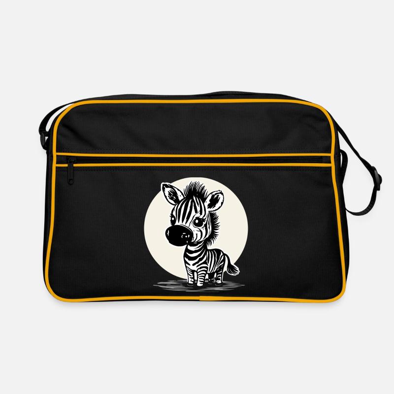 Süßes Zebra – Niedliches Tiermotiv Retro Tasche