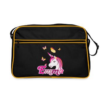Emma, nom de jeune fille, prénom préféré - Sac Retro - noir/or - Devant