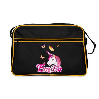 Emilia, nom de jeune fille, prénom préféré - Sac Retro - noir/or - Devant