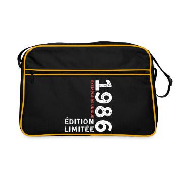 1986 vintage typographic style - Retro Bag - black/gold - Front
