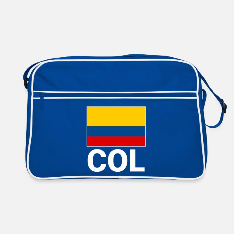 Drapeau de la Colombie avec l’abréviation COL Sac Retro