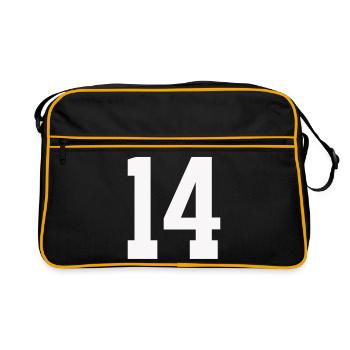 14- - Retro Bag - black/gold - Front