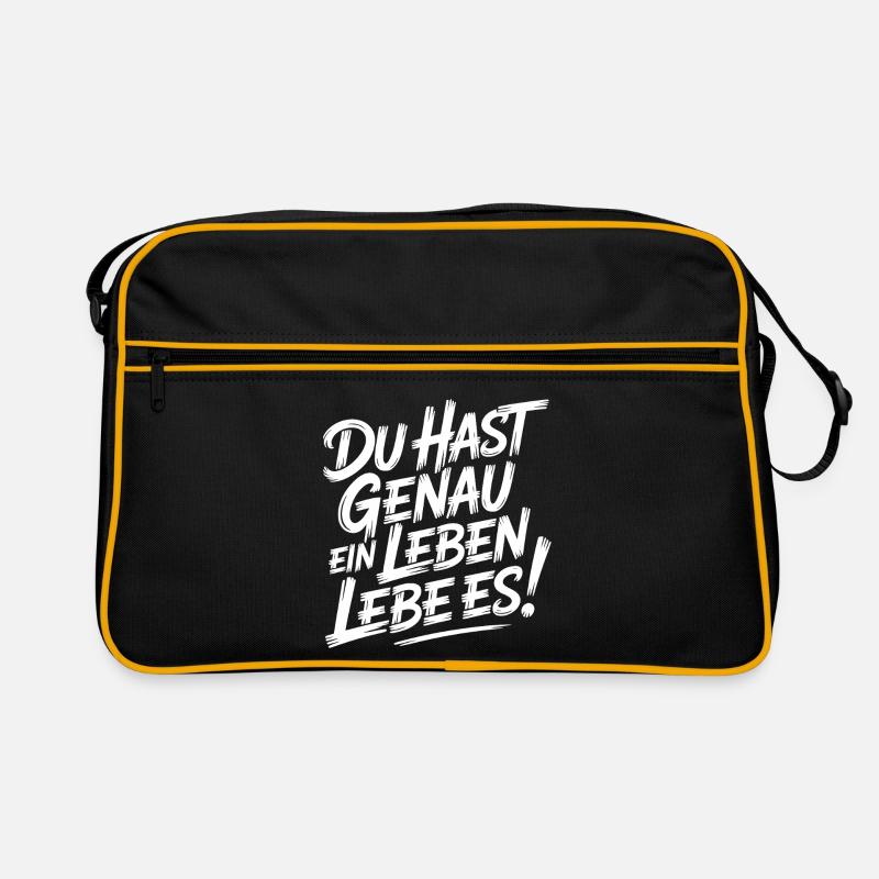 Nur ein Leben – Lebe es Retro Tasche