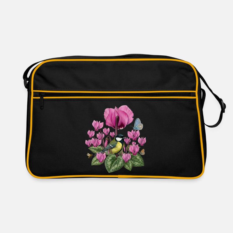 Great and violet floral pink floral pattern Retro Bag