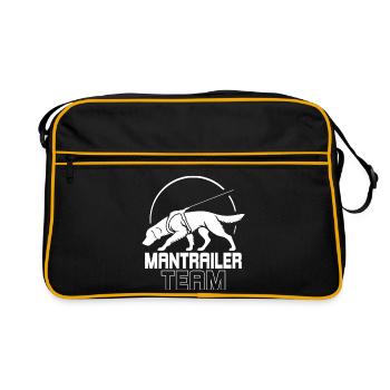Golden Retriever Mantrailer Team Dog Sport Dogs - Retro Bag - black/gold - Front