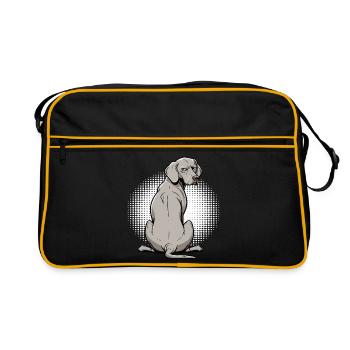 Weimaraner Weimaraner Owner Weimaraner Enthusiast - Retro Bag - black/gold - Front