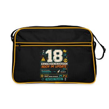 18 Geburtstag Volljährig Gaming Geschenk Humor - Retro Tasche - Schwarz/Gold - Vorne