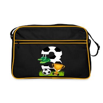 Football 3 Anniversaire Joueur de football Football - Sac Retro - noir/or - Devant