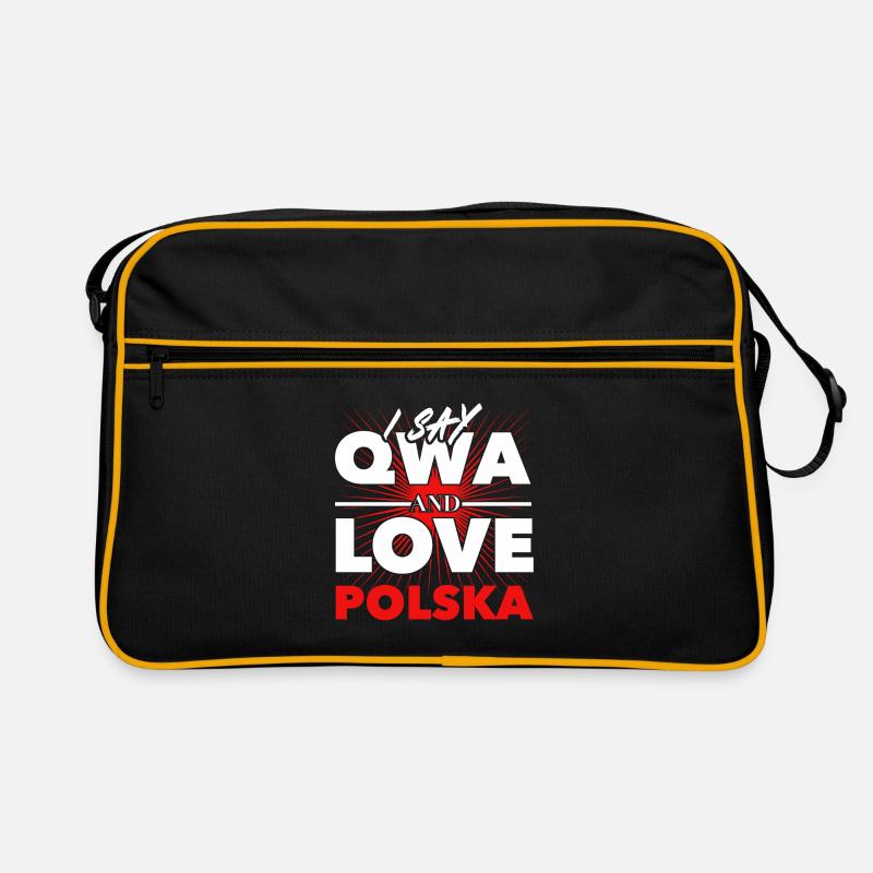Kurwa oder QWA - Ich liebe Polen Retro Tasche