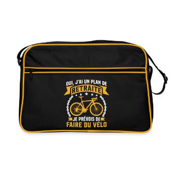 Je prévois de faire du vélo retraité cycliste - Sac Retro - noir/or - Devant