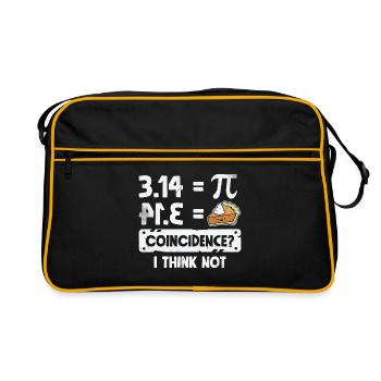 Pi Day Shirt Pie Coincidence? I Think Not Math - Retro Bag - black/gold - Front
