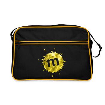 stain yellow m - Retro Bag - black/gold - Front