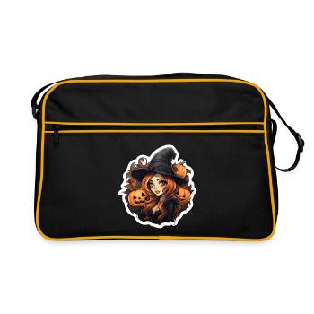 Sorcière d’Halloween - Sac Retro - noir/or - Devant