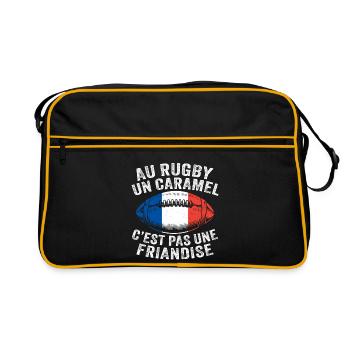 Au Rugby Un Caramel Pas Une Friandise Joueur - Sac Retro - noir/or - Devant