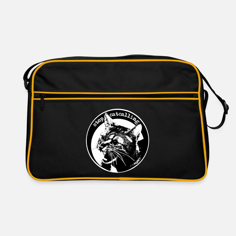 stop catcalling - Retro Tasche - Schwarz/Gold