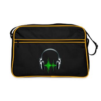 Les écouteurs DJ equalizer - Sac Retro - noir/or - Devant