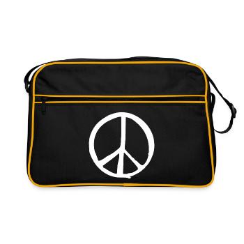peace sign - Retro Bag - black/gold - Front