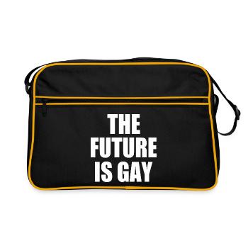 the future is gay - Retro Bag - black/gold - Front