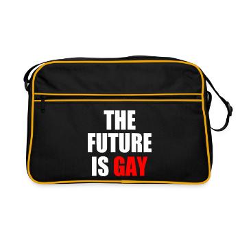 The future is gay - Retro Bag - black/gold - Front