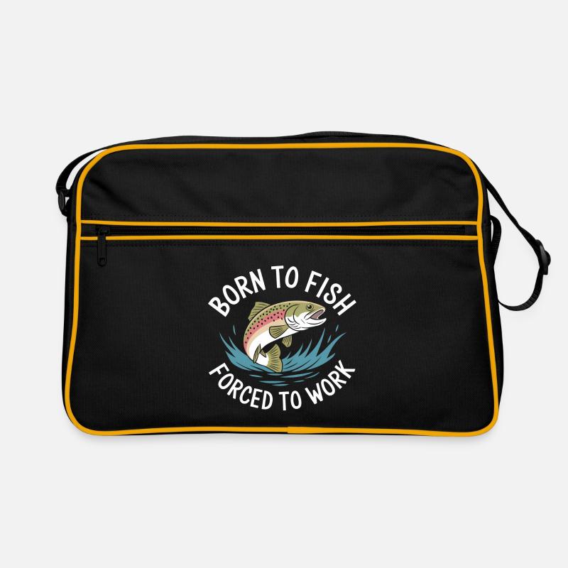 Born to fish - forced to work Retro Bag