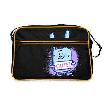 Lapin mignon - Sac Retro - noir/or - Devant