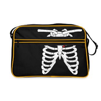 Handball handball cadeau cadeau idée - Sac Retro - noir/or - Devant