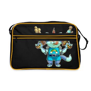 Killer Kitty - Retro Tasche - Schwarz/Gold - Vorne