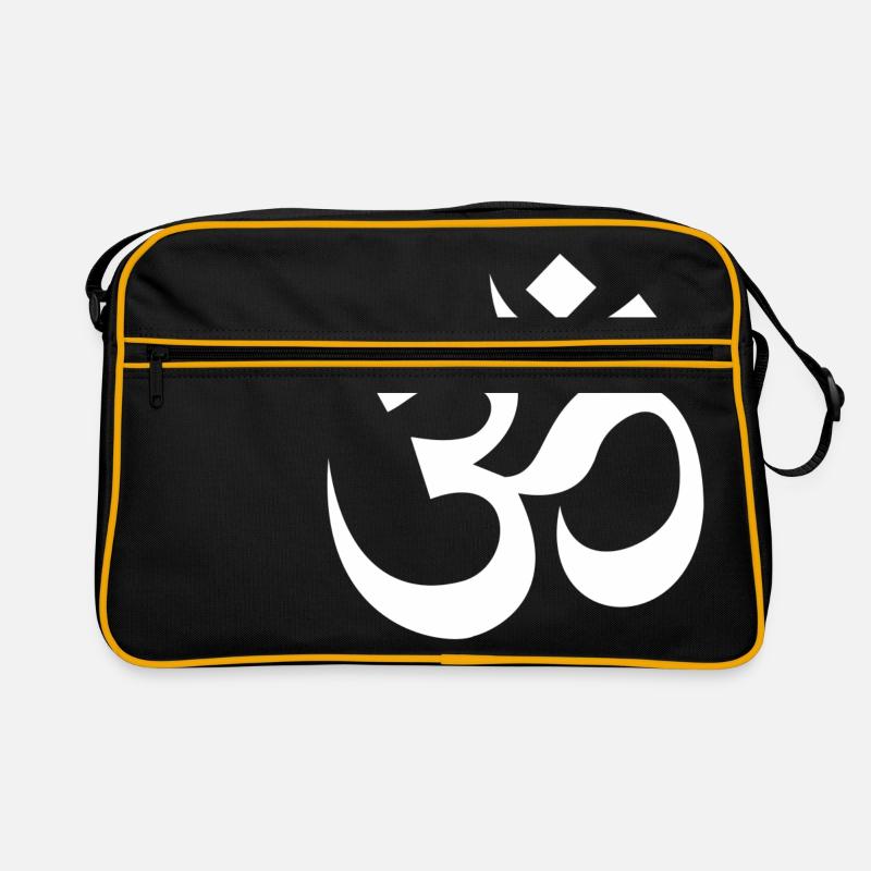 Om - Retro Tasche - Schwarz/Gold