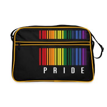 LGBTQ Barcode - Sac Retro - noir/or - Devant