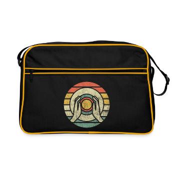 Céramique four rétro poterie poterie artisanat cadeau - Sac Retro - noir/or - Devant