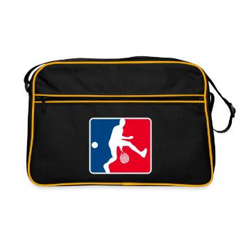 Tennis Balle de tennis Joueur de tennis - Sac Retro - noir/or - Devant