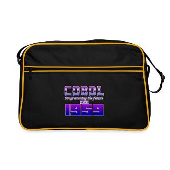COBOL. Programming the future since 1959 - Retro Bag - black/gold - Front