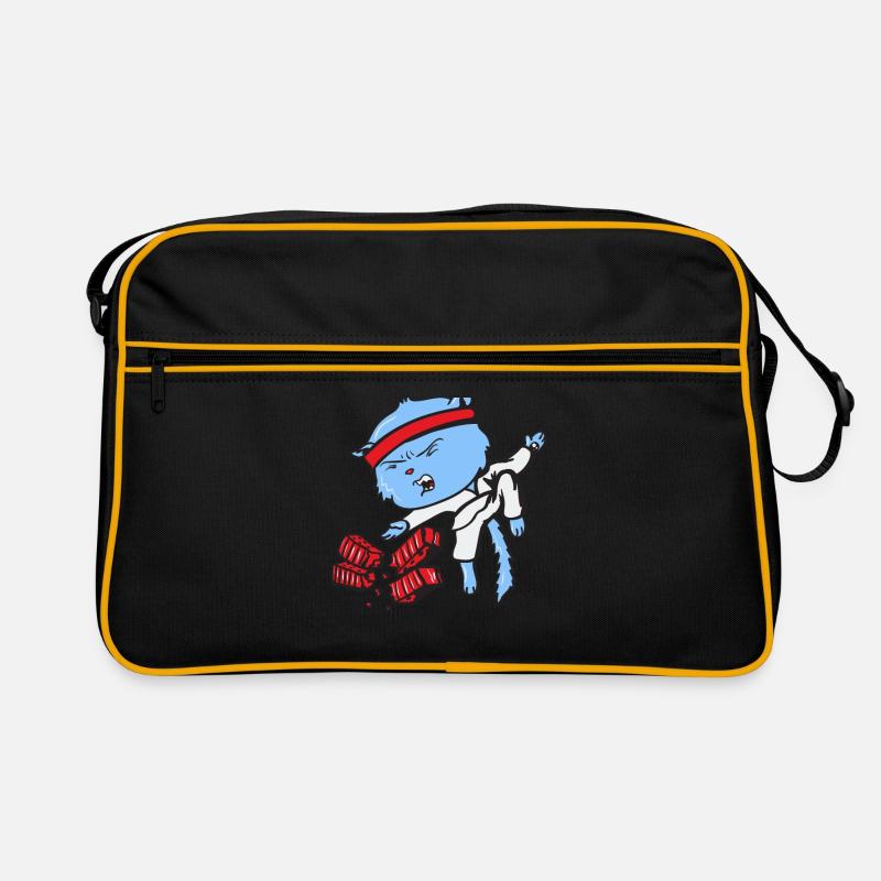 Karate Katze Retro Tasche