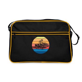 Vintage jet ski jet boat gift - Retro Bag - black/gold - Front