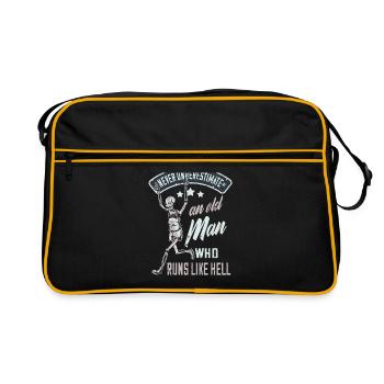 En cours d'exécution sport en cours d'exécution drôle disant coureur vieil homme - Sac Retro - noir/or - Devant