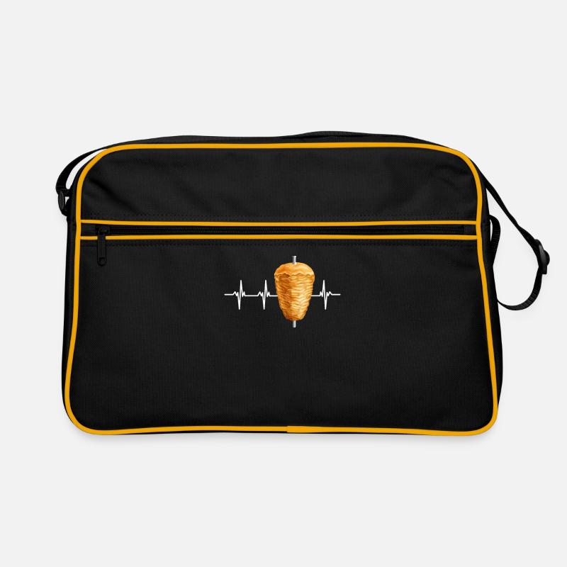 Doner Kebab Kebab Heartbeat Pulse Retro Bag