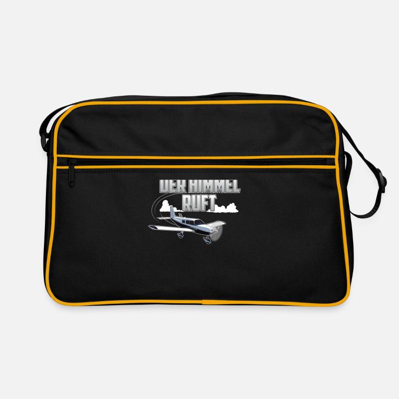 Der Himmel ruft - Retro Tasche - Schwarz/Gold