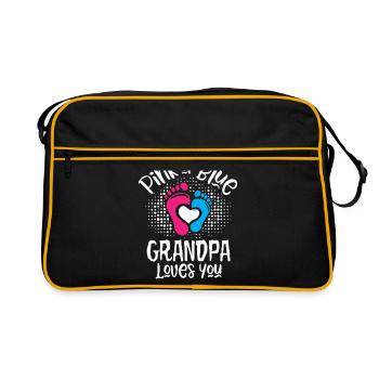 Rose ou bleu grand-père vous aime le sexe révèlent - Sac Retro - noir/or - Devant