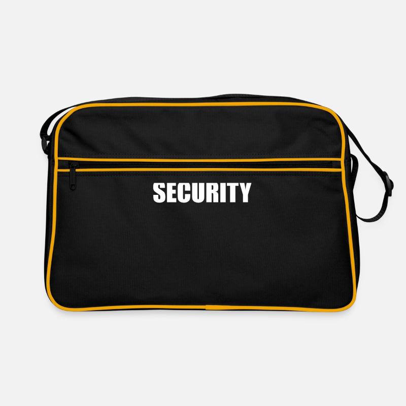 Security - Sicherheitsdienst Firma Mitarbeiter - Retro Tasche - Schwarz/Gold