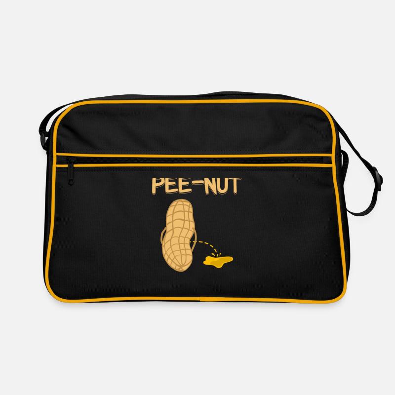 Pee nut - Peanut - Pinkelnde Erdnuss Retro Tasche