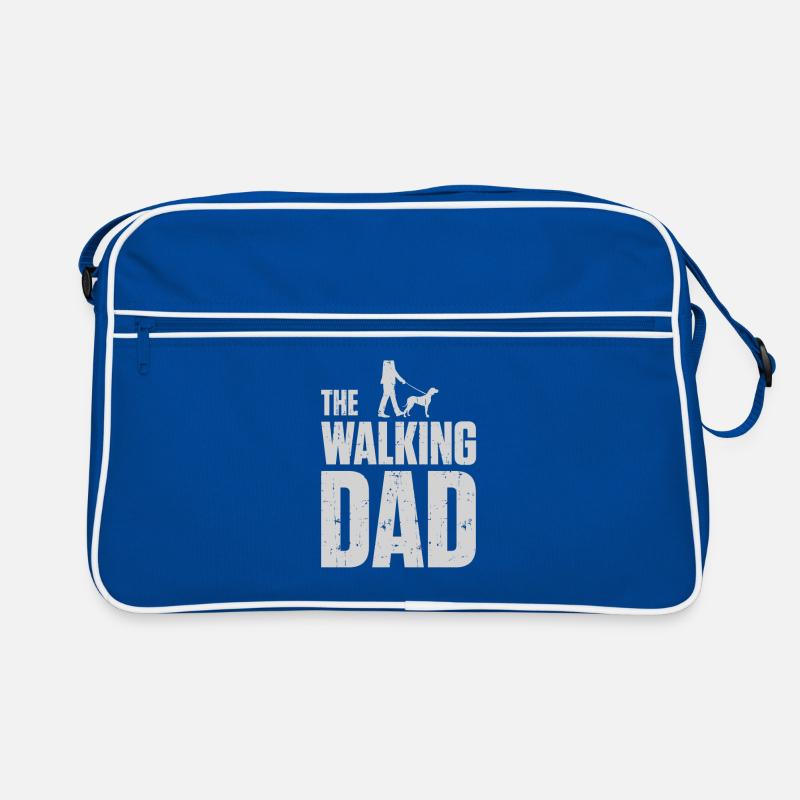 The Walking Dad - Hund Gassi gehen mit Herrchen Retro Tasche