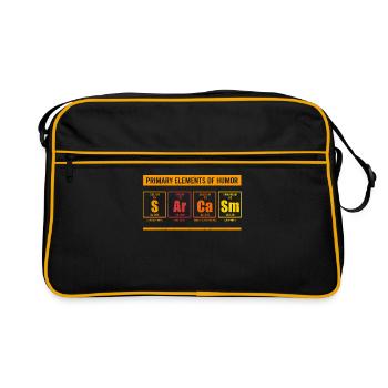 Sarcasme Éléments primaires de l'humour - Sarcasme - Sac Retro - noir/or - Devant