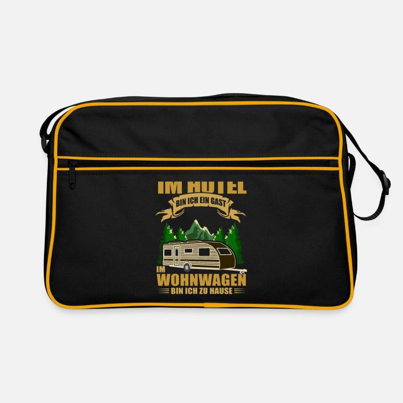 Im Hotel bin ich ein Gast im Wohnwagen - Camper Retro Tasche