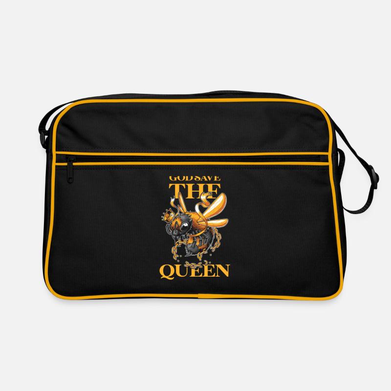 Bienen Imker God save the queen Retro Tasche