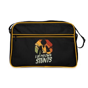 I do my own stunts sports accident accident - Retro Bag - black/gold - Front