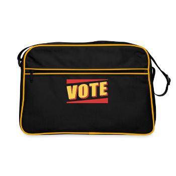 Vote election campaign election call voters - Retro Bag - black/gold - Front