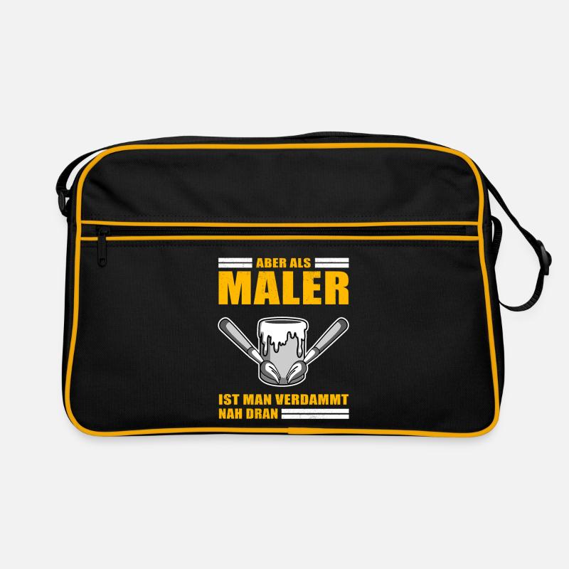 Perfekt Maler Lackierer Geschenk Malerei - Retro Tasche - Schwarz/Gold